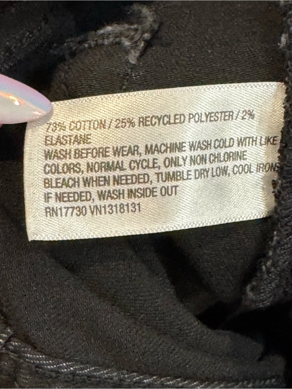 Cat & Jack Girls Black Bootcut Jeans sz 7 some wear at Hem